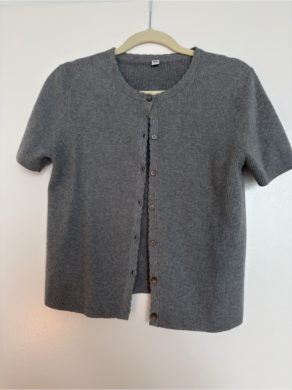 Knit Top Grey Cardigan